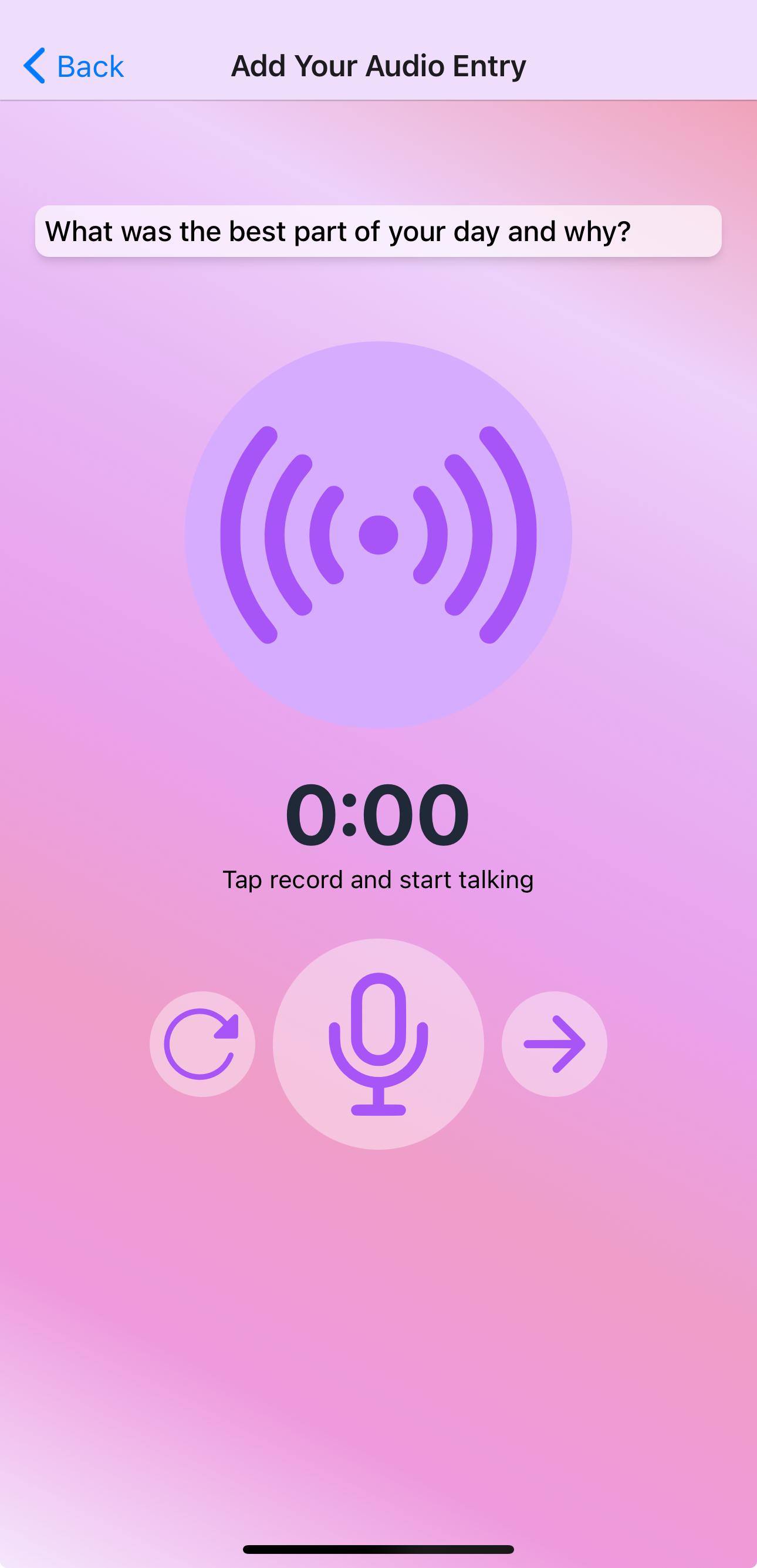 HypeDocs app recording screen